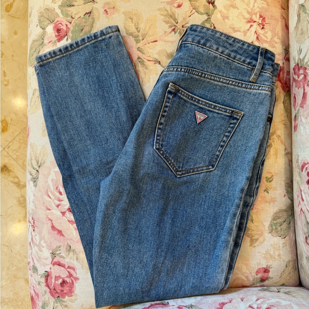 Vintage Guess Slim Fit Jeans - Medium Blue Denim - Size 26